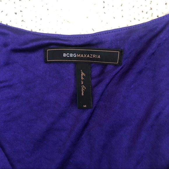 BCBG Maxazria M purple V neck mini dress - Picture 4 of 6